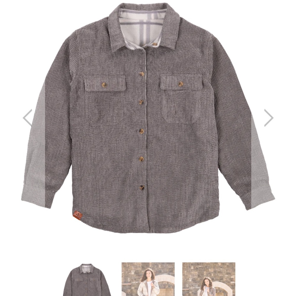 Simply Southern reversible plaid shaket jacket size M